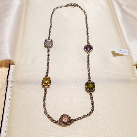 JUDITH RIPKA,MOTHER OF PEARL AND QUARTZ NECKLACE